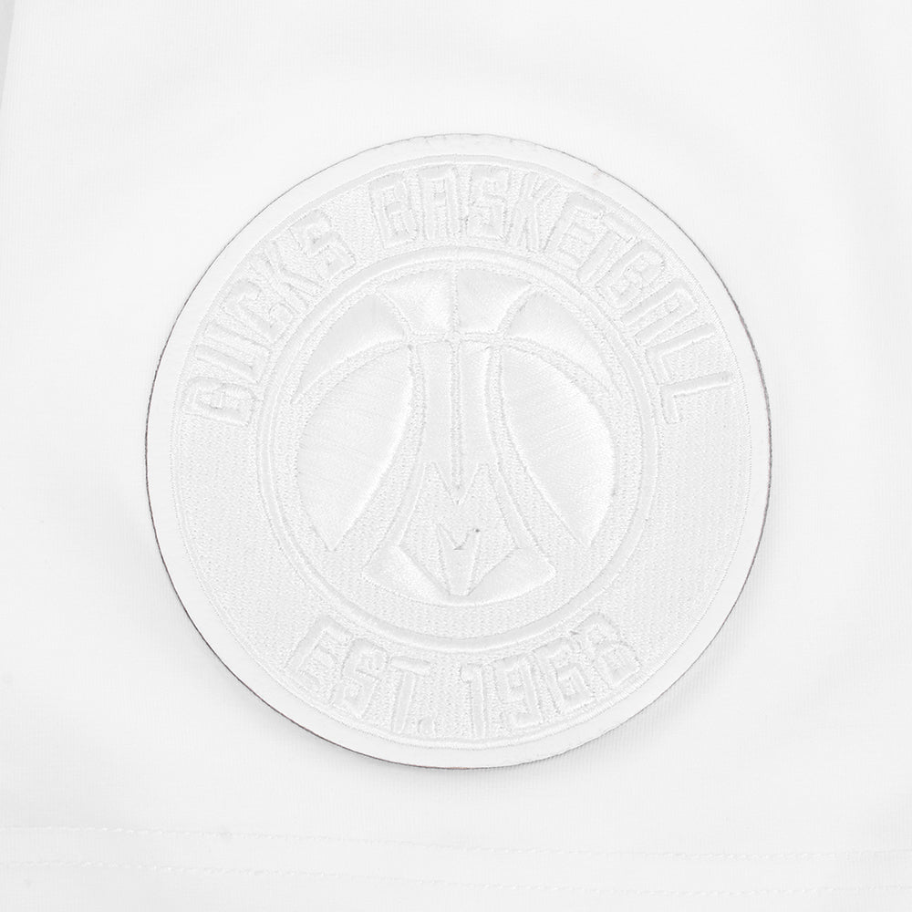 NBA MILWAUKEE BUCKS WHITE OUT T-SHIRT EN JERSEY SIMPLE POUR HOMME (BLANC)