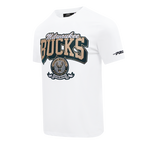 NBA MILWAUKEE BUCKS TEAM BADGE MEN'S WM SJ TEE (WHITE)