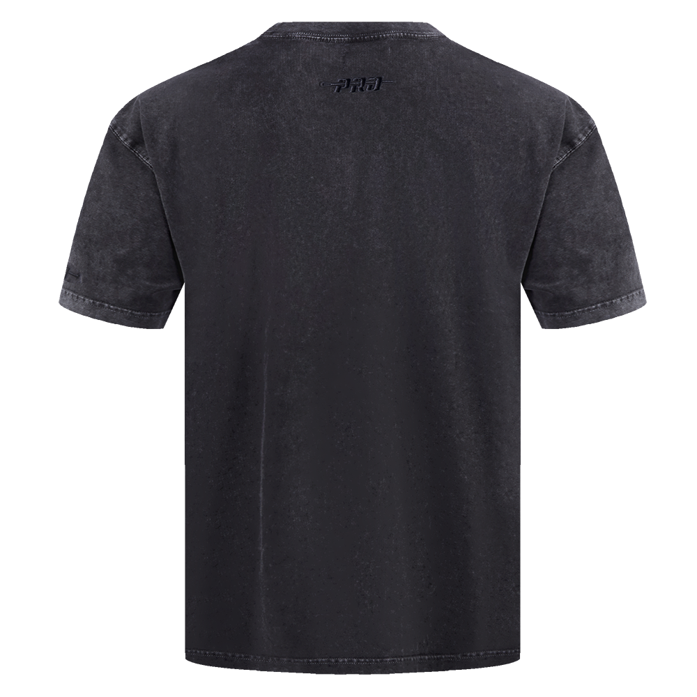 NBA MILWAUKEE BUCKS WASHED CLASSIC MEN'S ENZYME WASH CJ DROP SHOULDER TEE (WASHED BLACK)