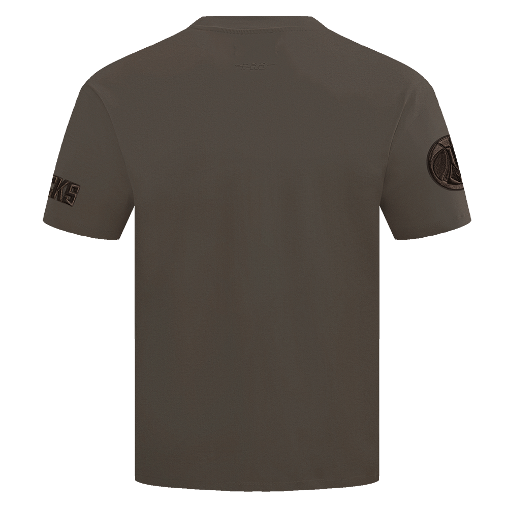 NBA MILWAUKEE BUCKS NEUTRAL T-SHIRT À ÉPAULES TOMBANTES POUR HOMME (TAUPE FONCÉ)