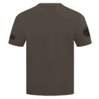 NBA MILWAUKEE BUCKS NEUTRAL T-SHIRT À ÉPAULES TOMBANTES POUR HOMME (TAUPE FONCÉ)