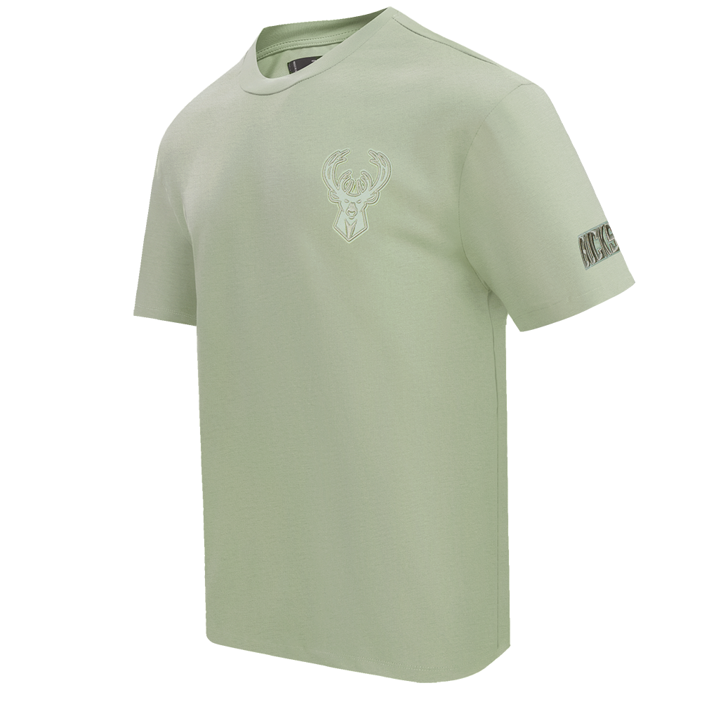 NBA MILWAUKEE BUCKS NEUTRAL MEN'S DROP SHOULDER TEE (MOSS)