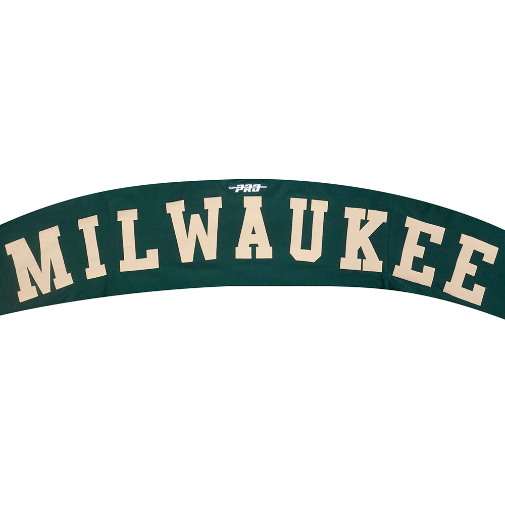 NBA MILWAUKEE BUCKS WINGSPAN T-SHIRT À MANCHES LONGUES ET À ÉPAULES TOMBANTES POUR HOMME (VERT FORÊT)
