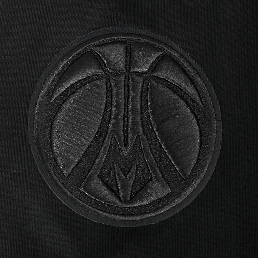 NBA MILWAUKEE BUCKS BLACKOUT T-SHIRT À MANCHES LONGUES ET À ÉPAULES TOMBANTES POUR HOMME (NOIR)