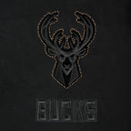 NBA MILWAUKEE BUCKS BLACKOUT T-SHIRT À MANCHES LONGUES ET À ÉPAULES TOMBANTES POUR HOMME (NOIR)