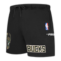 NBA MILWAUKEE BUCKS SOUVENIR MEN'S MESH SHORT (BLACK)