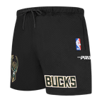 NBA MILWAUKEE BUCKS SOUVENIR MEN'S MESH SHORT (BLACK)