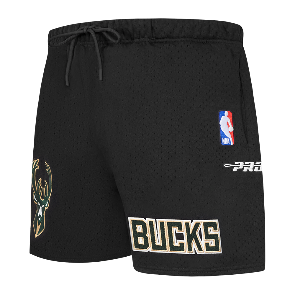 NBA MILWAUKEE BUCKS SOUVENIR MEN'S MESH SHORT (BLACK)