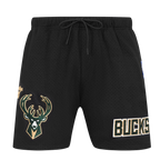 NBA MILWAUKEE BUCKS SOUVENIR MEN'S MESH SHORT (BLACK)