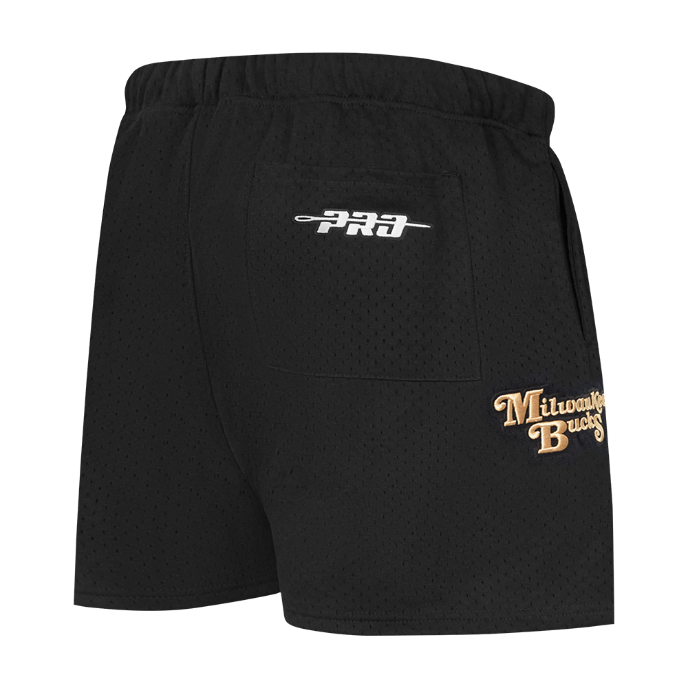 NBA MILWAUKEE BUCKS SOUVENIR MEN'S MESH SHORT (BLACK)