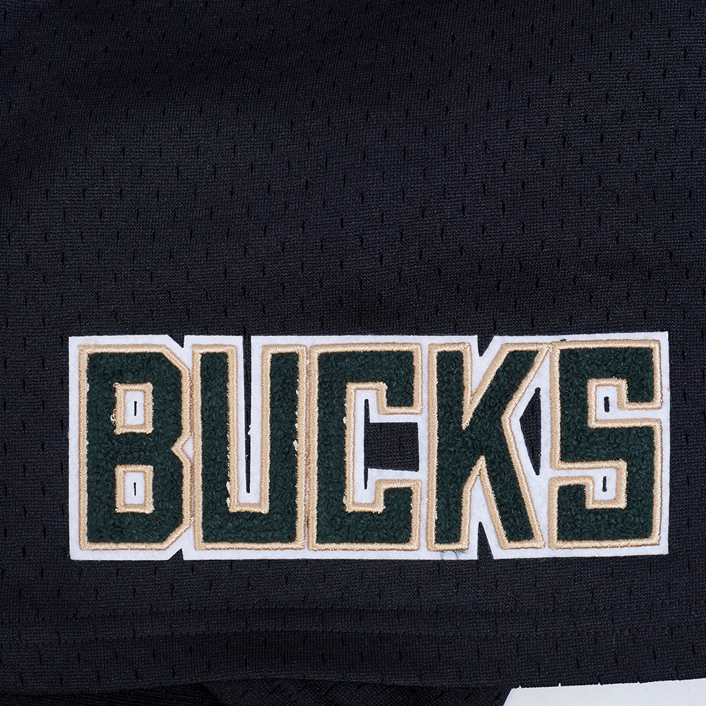 NBA MILWAUKEE BUCKS SOUVENIR MEN'S MESH SHORT (BLACK)