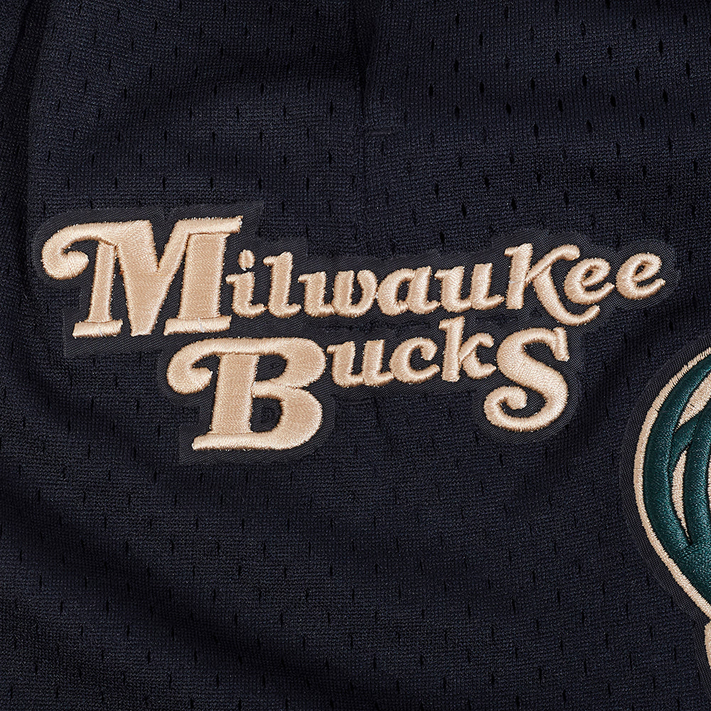 NBA MILWAUKEE BUCKS SOUVENIR MEN'S MESH SHORT (BLACK)