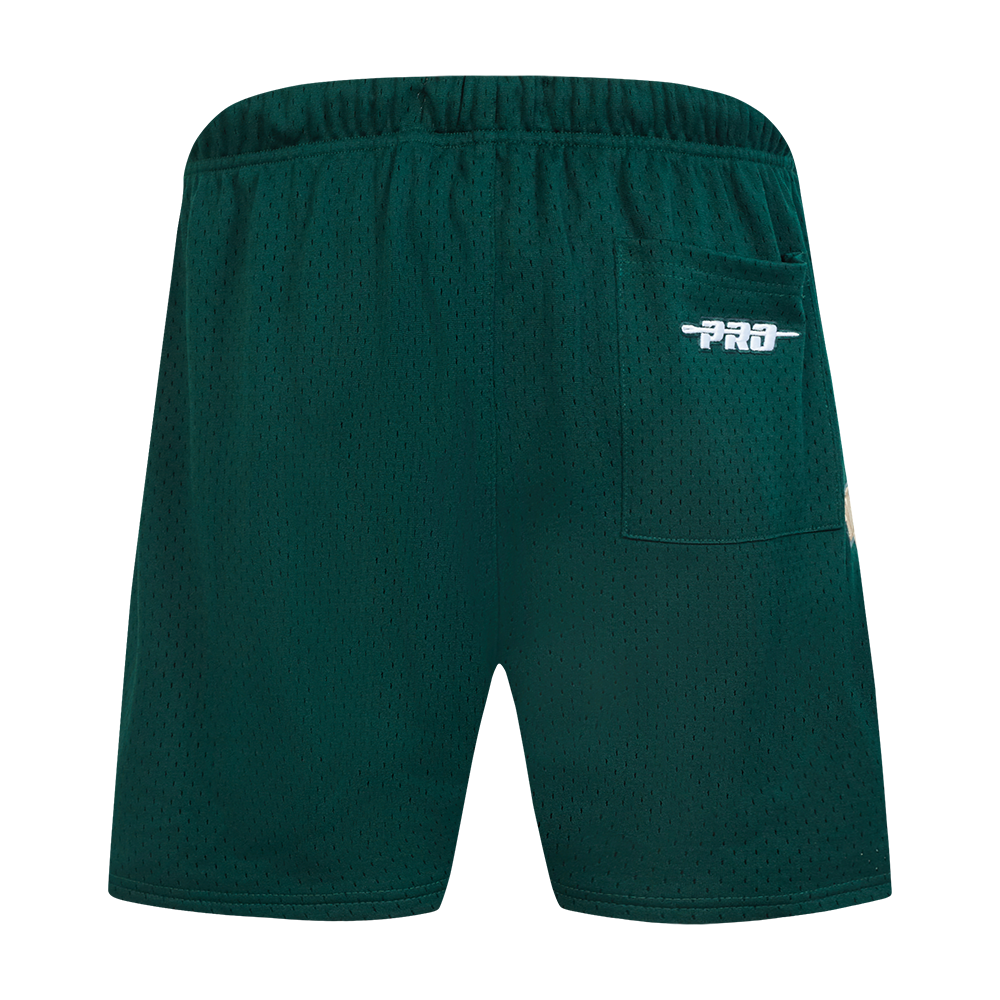 NBA MILWAUKEE BUCKS SOUVENIR SHORT EN FILET POUR HOMME (VERT FORÊT)