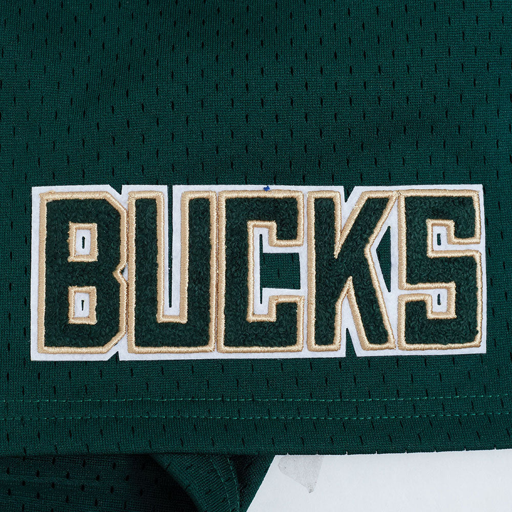 NBA MILWAUKEE BUCKS SOUVENIR SHORT EN FILET POUR HOMME (VERT FORÊT)