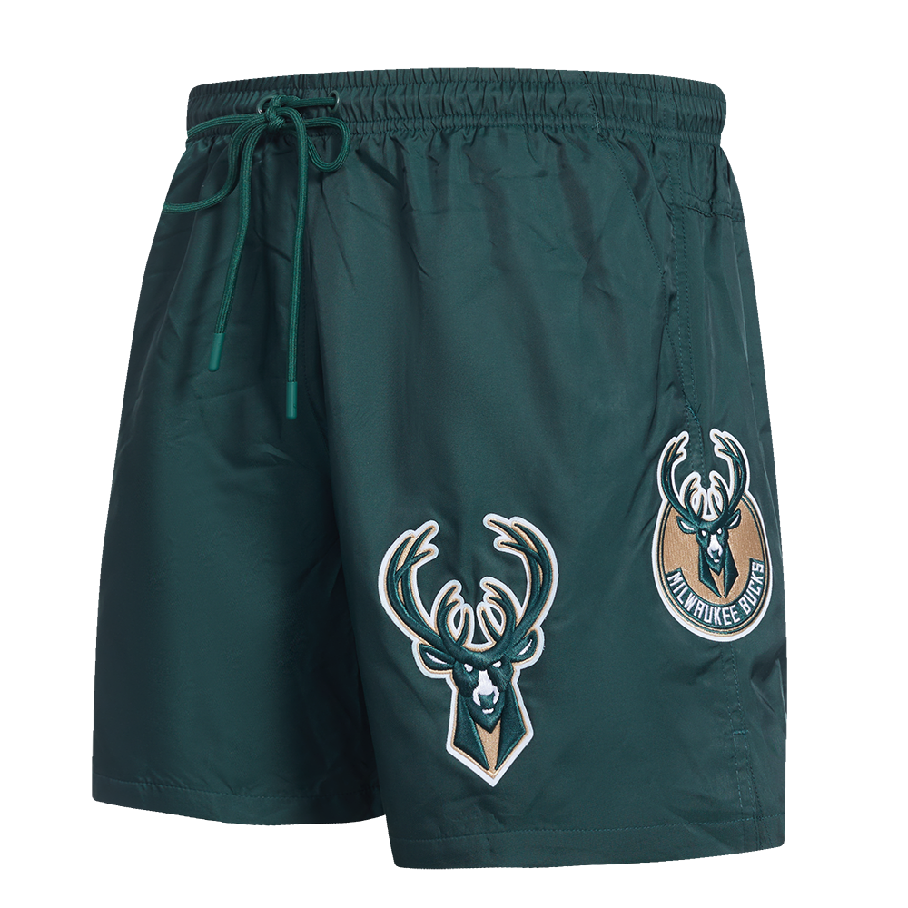 NBA MILWAUKEE BUCKS CLASSIC SHORT TISSÉ POUR HOMME (VERT FORÊT)