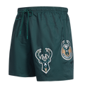 NBA MILWAUKEE BUCKS CLASSIC SHORT TISSÉ POUR HOMME (VERT FORÊT)