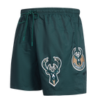 NBA MILWAUKEE BUCKS CLASSIC SHORT TISSÉ POUR HOMME (VERT FORÊT)