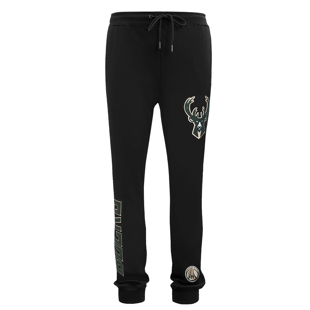 NBA MILWAUKEE BUCKS CLASSIC CHENILLE MEN'S JOGGER (BLACK)