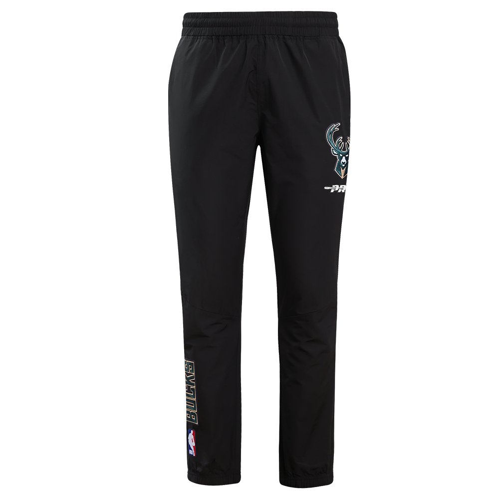 NBA MILWAUKEE BUCKS CLASSIC WIND SUIT MEN'S WOVEN PANT (BLACK)