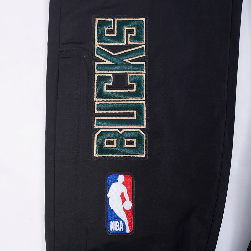 NBA MILWAUKEE BUCKS CLASSIC WIND SUIT MEN'S WOVEN PANT (BLACK)