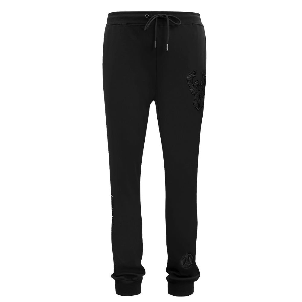 NBA MILWAUKEE BUCKS TRIPLE BLACK LOGO MEN'S JOGGER (BLACK)