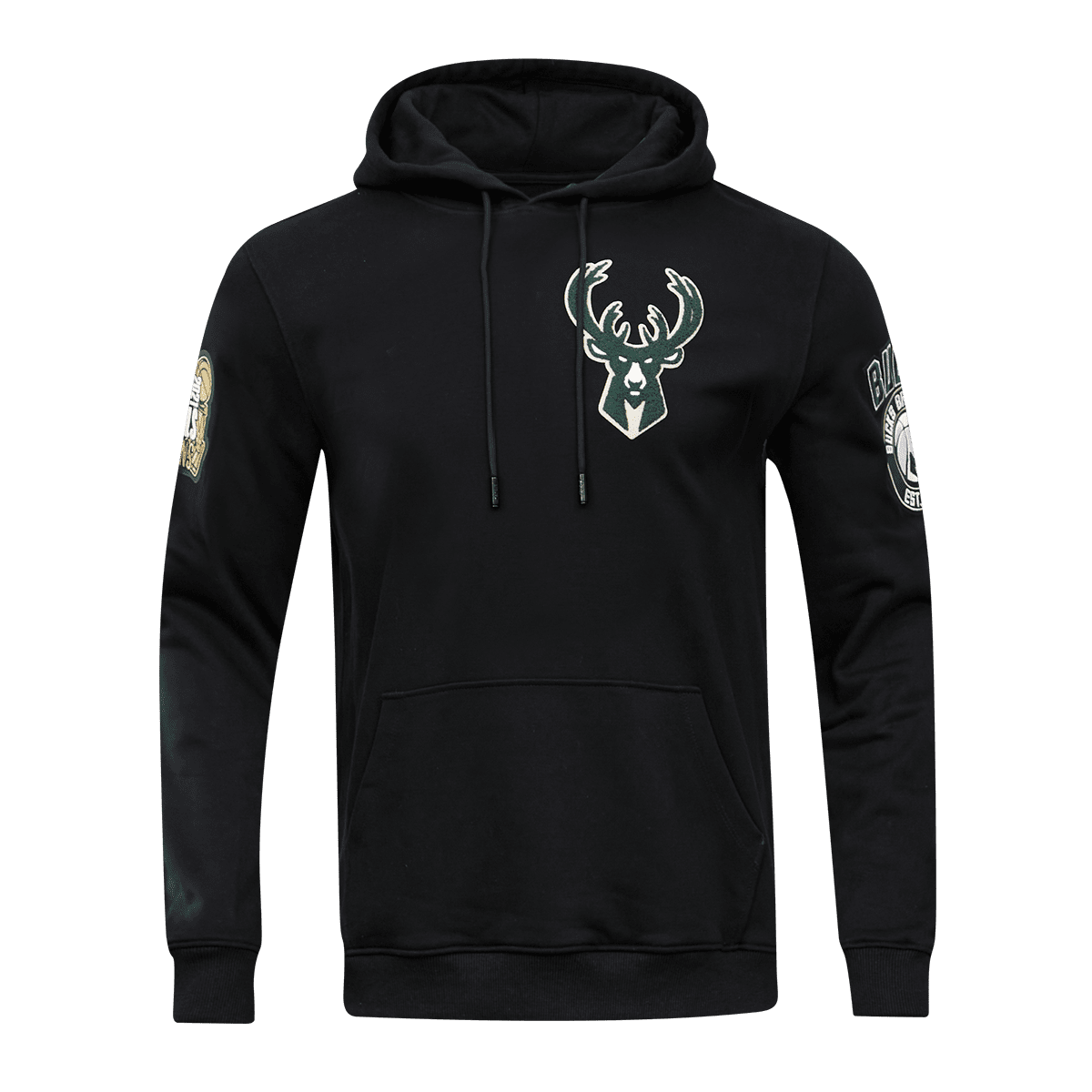 NBA MILWAUKEE BUCKS CLASSIC CHENILLE CHANDAIL À CAPUCHON POUR HOMME (NOIR)