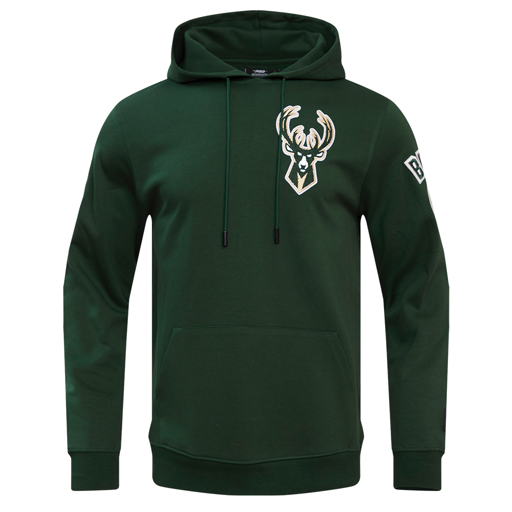 NBA MILWAUKEE BUCKS CLASSIC CHENILLE CHANDAIL À CAPUCHON POUR HOMME (VERT FORÊT)