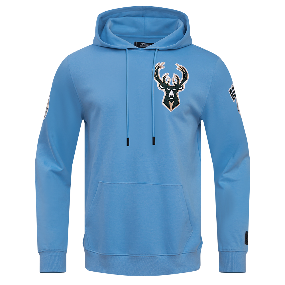 NBA MILWAUKEE BUCKS CLASSIC CHENILLE CHANDAIL À CAPUCHON POUR HOMME (BLEU UNIVERSITÉ)