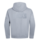 NBA MILWAUKEE BUCKS REVERSE FRENCH TERRY CHANDAIL À CAPUCHON POUR HOMME (GRIS CHINÉ FONCÉ)