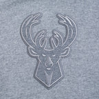 NBA MILWAUKEE BUCKS REVERSE FRENCH TERRY CHANDAIL À CAPUCHON POUR HOMME (GRIS CHINÉ FONCÉ)