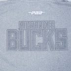 NBA MILWAUKEE BUCKS REVERSE FRENCH TERRY CHANDAIL À CAPUCHON POUR HOMME (GRIS CHINÉ FONCÉ)