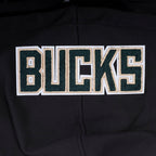 NBA MILWAUKEE BUCKS SOUVENIR MEN'S FLEECE PULLOVER HOODIE (BLACK)