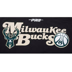 NBA MILWAUKEE BUCKS SOUVENIR MEN'S FLEECE PULLOVER HOODIE (BLACK)