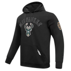 NBA MILWAUKEE BUCKS REBEL ATHLETICS MEN'S FLC PO HOODIE (BLACK)