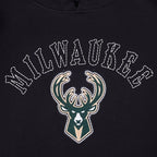 NBA MILWAUKEE BUCKS REBEL ATHLETICS MEN'S FLC PO HOODIE (BLACK)