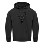 NBA MILWAUKEE BUCKS BLACKOUT CHANDAIL À CAPUCHON EN MOLLETON À ÉPAULES TOMBANTES POUR HOMME (NOIR)