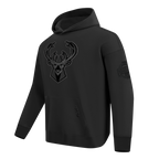 NBA MILWAUKEE BUCKS BLACKOUT CHANDAIL À CAPUCHON EN MOLLETON À ÉPAULES TOMBANTES POUR HOMME (NOIR)