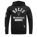 NBA MILWAUKEE BUCKS MODERN ORIGINALS MEN'S FLC PO HOODIE (BLACK)