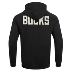 NBA MILWAUKEE BUCKS MODERN ORIGINALS MEN'S FLC PO HOODIE (BLACK)