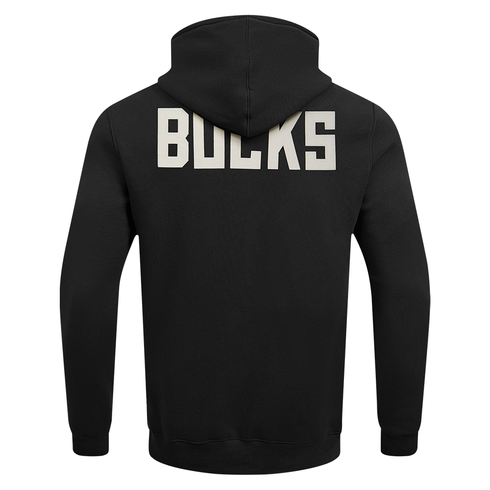 NBA MILWAUKEE BUCKS MODERN ORIGINALS MEN'S FLC PO HOODIE (BLACK)