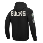 NBA MILWAUKEE BUCKS MODERN ORIGINALS MEN'S FLC PO HOODIE (BLACK)