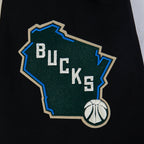 NBA MILWAUKEE BUCKS MODERN ORIGINALS MEN'S FLC PO HOODIE (BLACK)