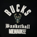 NBA MILWAUKEE BUCKS MODERN ORIGINALS MEN'S FLC PO HOODIE (BLACK)