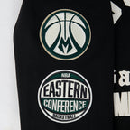 NBA MILWAUKEE BUCKS MODERN ORIGINALS MEN'S FLC PO HOODIE (BLACK)