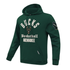 NBA MILWAUKEE BUCKS MODERN ORIGINALS MEN'S FLC PO HOODIE (FOREST GREEN)