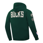 NBA MILWAUKEE BUCKS MODERN ORIGINALS MEN'S FLC PO HOODIE (FOREST GREEN)