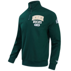 NBA MILWAUKEE BUCKS CITY ARCH MEN'S FLC 1/4 ZIP (FOREST GREEN)