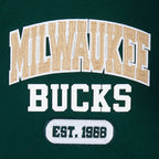 NBA MILWAUKEE BUCKS CITY ARCH MEN'S FLC 1/4 ZIP (FOREST GREEN)