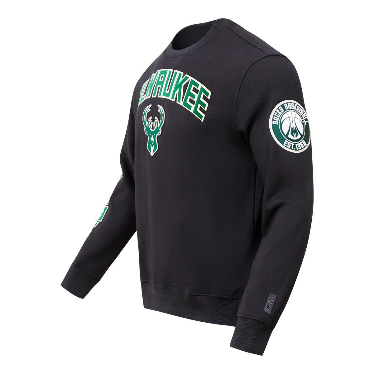 NBA MILWAUKEE BUCKS CLASSIC MEN'S CREWNECK (BLACK)