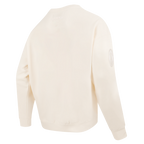 NBA MILWAUKEE BUCKS NEUTRAL MEN'S DROP SHOULDER FLC CREWNECK (EGGSHELL)